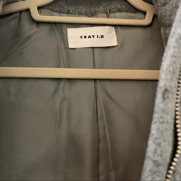 Fray I.D Grey Wool Coat - Picture 6 of 7
